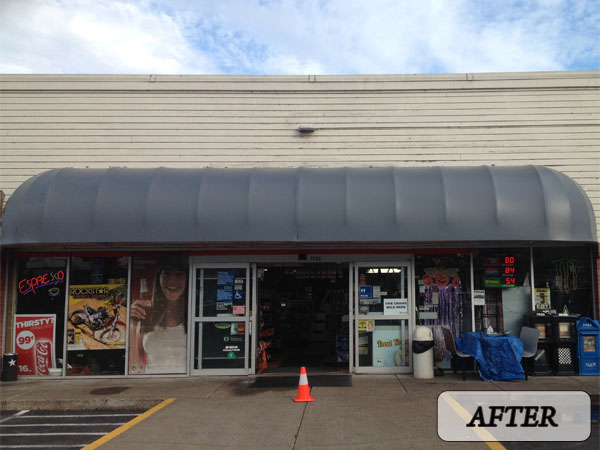 awning cleaning store after