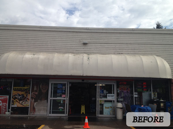 awning cleaning store before